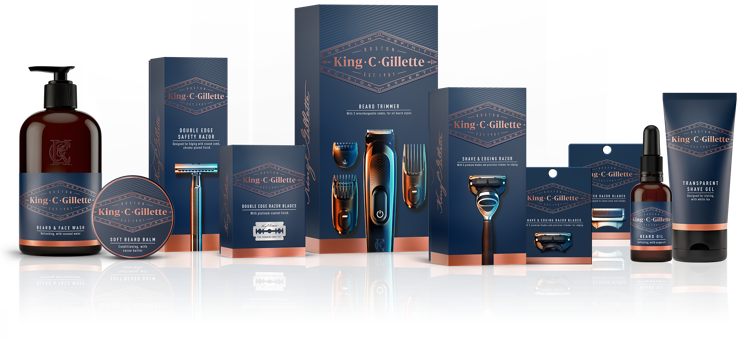 King C. Gillette line of grooming products